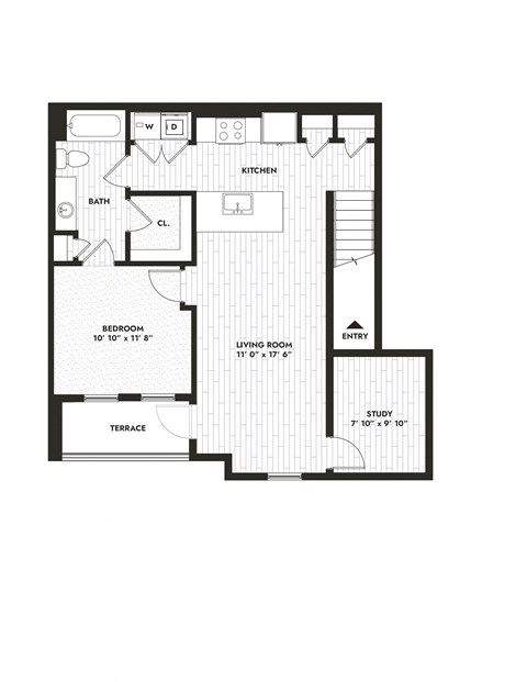 a floor plan of a home with a rectangular floor plan
